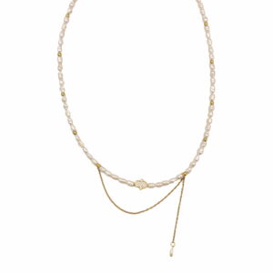COLLAR PERLA NATURAL MANO DE FATIMA ZIRCONIA
