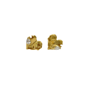 ARETE CORAZON CON GOTA DE ZIRCONIA