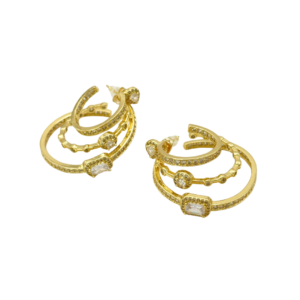 ARRACADA TRIPLE CON ZIRCONIA