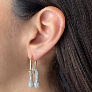 HOOPS DUPE TIFFANY BI TONO CON ZIRCONIA