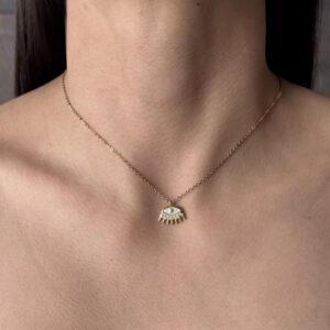 COLLAR OJO PESTEÑAS CON MADRE PERLA