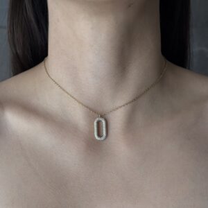 COLLAR OVALO ZIRCONIA
