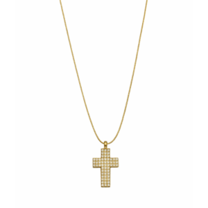 COLLAR CRUZ ANCHA ZIRCONIAS