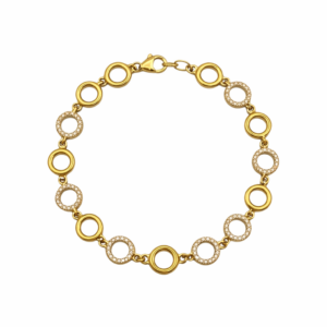 PULSERA CIRCULOS LISOS CON ZIRCONIAS