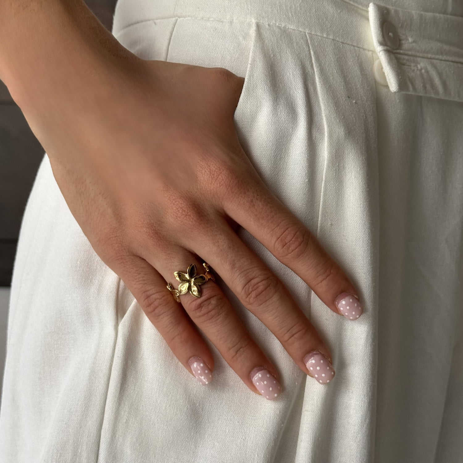 ANILLO FLORES GRANDES Y CHICAS PETALOS - Imagen 2