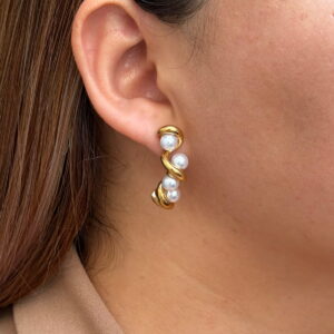 ARETE CURVO CON PERLAS INCRUSTRADAS