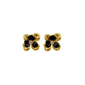 ARETE FLOR DOBLE CON ESMALTE