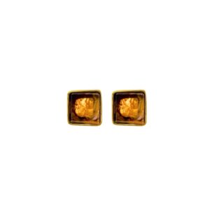 ARETE ROMBO CON ACRILICO TIPO AMBAR