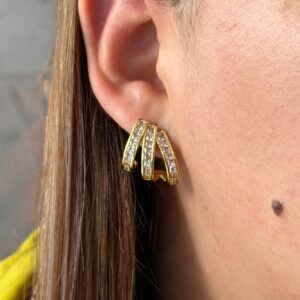 ARETE TRIPLE LINEAS CON ZIRCONIAS