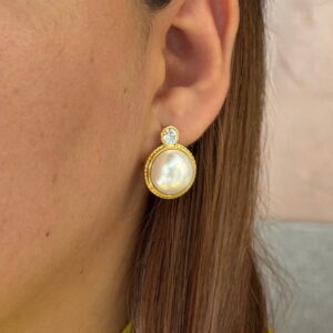 ARETE PERLA CIRCULAR CON CRISTAL