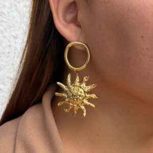 ARETE OVALO HUECO CON SOL