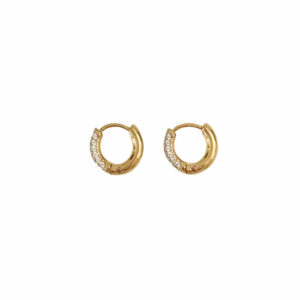 MINI HOOPS LISO CON ZIRCONIA