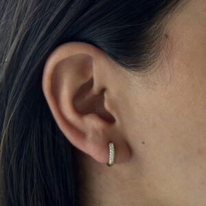 MINI HOOPS LISO CON ZIRCONIA