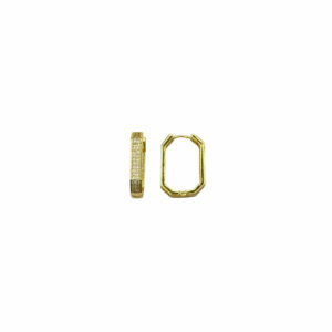 ARETE RECTANGULAR CON ZIRCONIAS COSTADOS