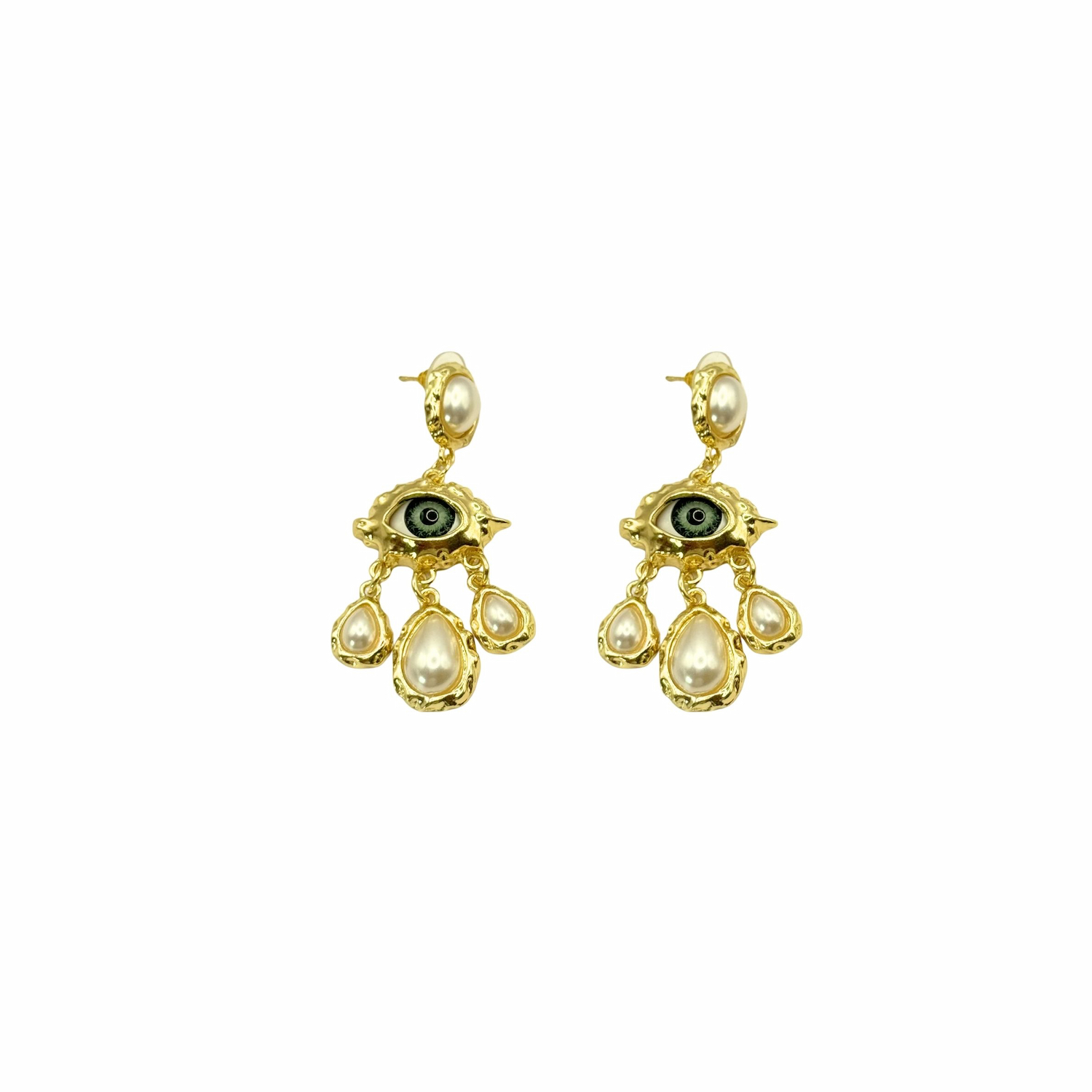 ARETE OJO ACRILICO CON PERLAS COLGANTES