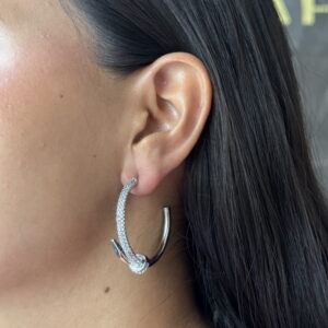 ARRACADA CLAVO LISO CON ZIRCONIA