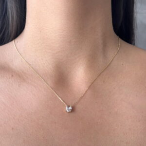 COLLAR DIAMANTE OVALADO MINI
