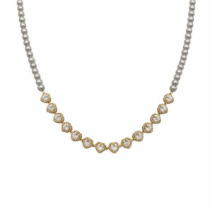 COLLAR PERLAS CON CORAZONES DUPE SW