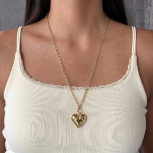 COLLAR CORAZON BISELEADO