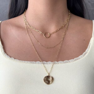 LAYERING 3 CAPAS PLACA CIRCULAR CON DESTELLO