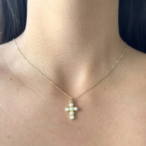 COLLAR CRUZ CON PERLITA