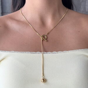 CORBATERO BROCHE CON ESFERA COLGANTE
