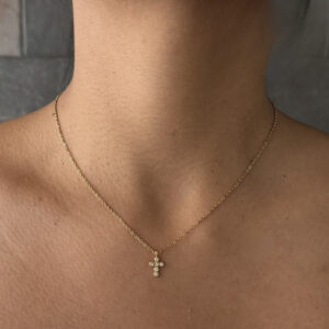 COLLAR CRUZ MINI ZIRCONIAS