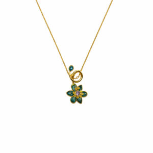 COLLAR DUPE SW FLOR AZUL
