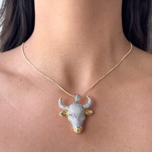 COLLAR TORO MAXI CON ZIRCONIA