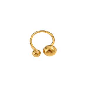 ANILLO DOBLE ESFERA GRANDE Y CHICO