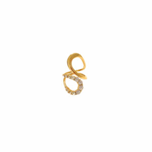ANILLO DOBLE GOTA HUECA LISA Y CRISTALES
