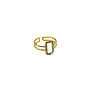 ANILLO RECTANGULO HUECO ZIRCONIA
