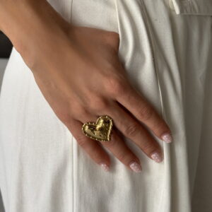 ANILLO CORAZON BISELEADO CHUNKY