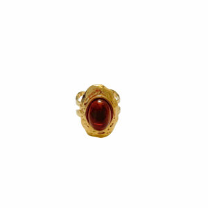 ANILLO OVALO ACRILICO AMBAR/MARMOL