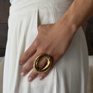 ANILLO OVALO HUECO MAXI