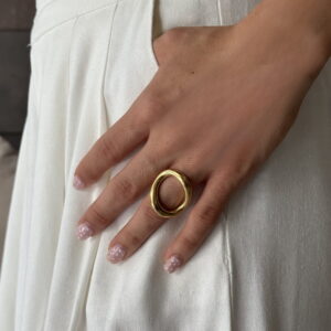 ANILLO OVALO CHUECO CHUNKY