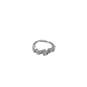 ANILLO RECTANGULOS CON OVALOS DE ZIRCONIAS