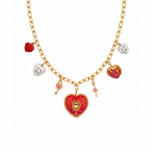 COLLAR DUPE SW ARIANA CHARM CORAZON ROJO