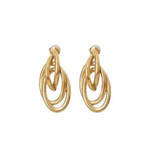 ARETE DOBLE OVALO ENTRELAZADOS