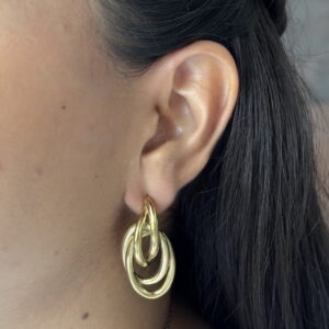 ARETE DOBLE OVALO ENTRELAZADOS