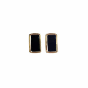 ARETE RECTANGULAR PLACA NEGRA