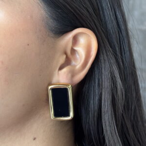 ARETE RECTANGULAR PLACA NEGRA