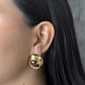 ARETE BOTON ASIMETRICO CON CRISTAL