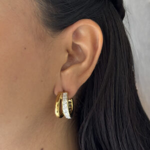 ARETE DOBLE LISO Y ZIRCONIAS
