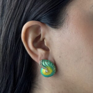 ARETE CARACOL LINEAS CON ZIRCONIAS