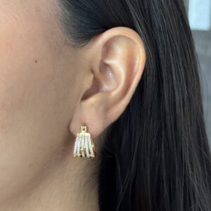 HOOPS LINEAS ENTRELAZADA CON ZIRCONIAS
