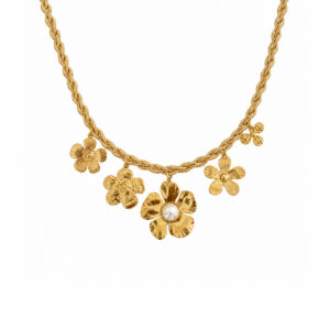 COLLAR CORDON CON CHARM DE FLORES