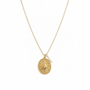 COLLAR PLACA OVALADA CON SOL