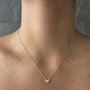 COLLAR CORAZON CON ZIRCONIAS CH