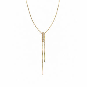 COLLAR TIPO CORBATERO CON ESFERAS ZIRCONIAS